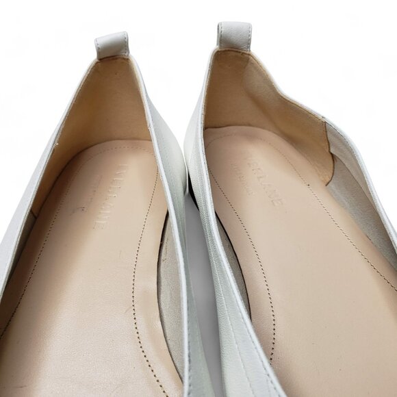 Everlane Day Glove Pointed Toe Flats Women's Antique White Leather Slip On 5.5 - Picture 7 of 8